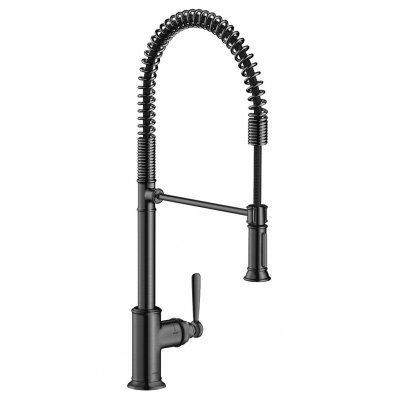 Смеситель для кухни Axor Montreux 210, Semi-Pro, однорычажный, 16582340, шлифованный черный хром 