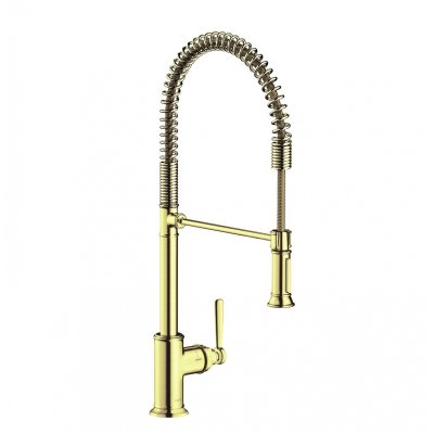 Смеситель для кухни Axor Montreux 210, Semi-Pro, однорычажный, 16582950, шлифованная медь