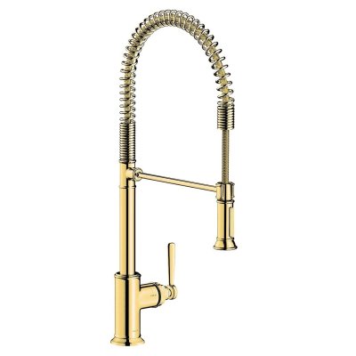 Смеситель для кухни Axor Montreux 210, Semi-Pro, однорычажный, 16582990, полированное золото