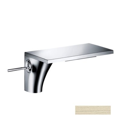 Смеситель для раковины Axor Massaud, однорычажный, 110, с не запираемым сливным набором, 18010820, шлифованный никель