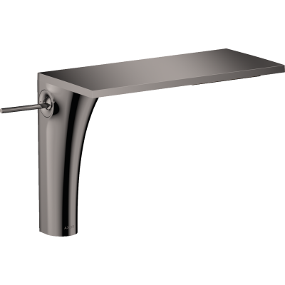 Смеситель для раковины Axor Massaud, однорычажный, 220, для накладной раковины, с не запираемым сливным набором, 18020330, полированный черный хром 