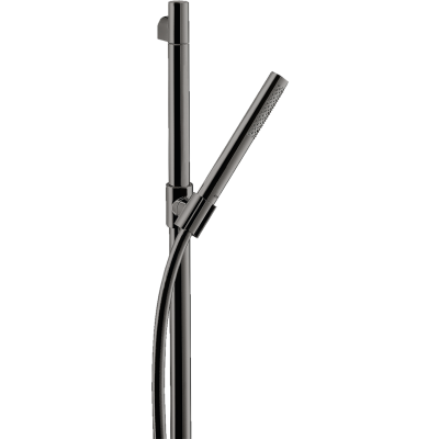 Душевой набор Axor Starck, 0,9 м, с ручным душем-"палочкой", 1 jet, 27983330, полированный черный хром 