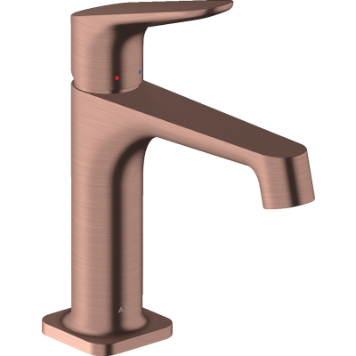 Смеситель для раковины Axor Citterio M, однорычажный, 100, со сливным гарнитуром, 34010310, шлифованное красное золото