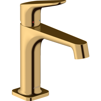 Смеситель для раковины Axor Citterio M, однорычажный, 100, со сливным гарнитуром, 34010930, полированная медь