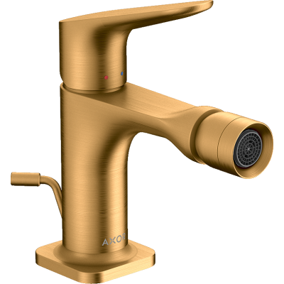 Смеситель для биде Axor Citterio M, однорычажный, со сливным гарнитуром, 34210250, шлифованное золото