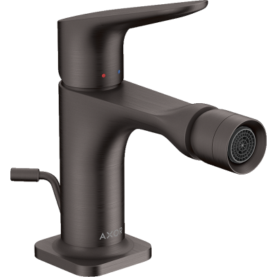 Смеситель для биде Axor Citterio M, однорычажный, со сливным гарнитуром, 34210340, шлифованный черный хром 