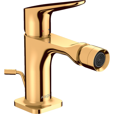Смеситель для биде Axor Citterio M, однорычажный, со сливным гарнитуром, 34210990, полированное золото