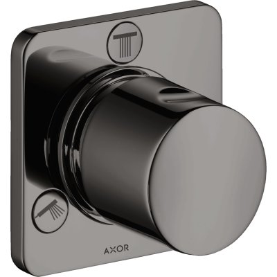 Запорный/переключающий вентиль Trio/Quattro Axor Citterio M, скрытого монтажа, 34920330, полированный черный хром 