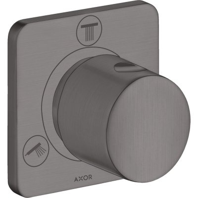 Запорный/переключающий вентиль Trio/Quattro Axor Citterio M, скрытого монтажа, 34920340, шлифованный черный хром 
