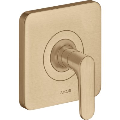 Запорный вентиль Axor Citterio M, с рычаговой рукояткой, скрытого монтажа, 34960140, шлифованная бронза