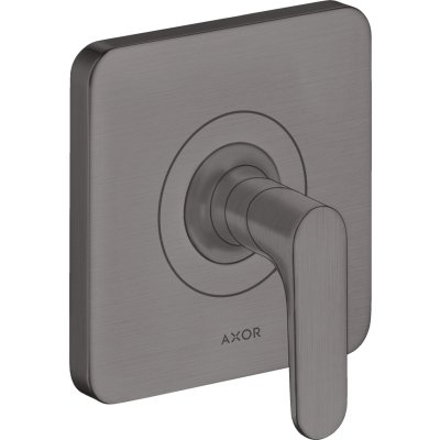 Запорный вентиль Axor Citterio M, с рычаговой рукояткой, скрытого монтажа, 34960340, шлифованный черный хром 