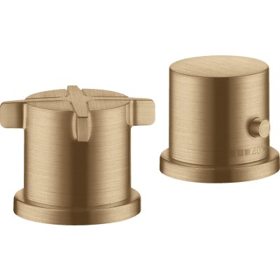 Термостат на край ванны Axor Citterio E, на 2 отверстия, 36412140, шлифованная бронза