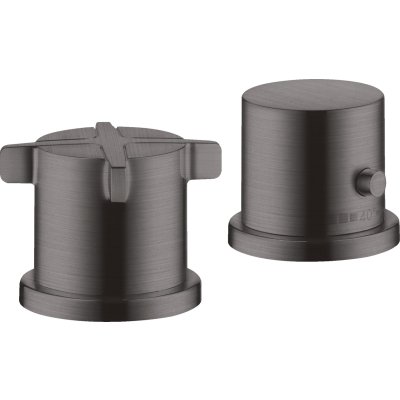 Термостат на край ванны Axor Citterio E, на 2 отверстия, 36412340, шлифованный черный хром 