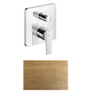 Смеситель для ванны Axor Citterio E, однорычажный, скрытого монтажа, 36455140, шлифованная бронза