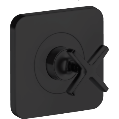 Запорный/переключающий вентиль Axor Citterio E, Trio/Quattro 120/120, скрытого монтажа, 36771670, матовый черный