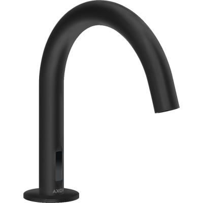 Электронный смеситель для раковины Axor Uno, с предустановкой температуры, работа от сети 230 V, 38010670, шлифованный черный хром 