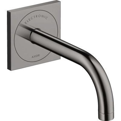 Электронный смеситель для раковины Axor Uno, настенный, с изливом 165 мм, 38119330, полированный черный хром 