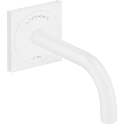 Электронный смеситель для раковины Axor Uno, настенный, с изливом 165 мм, 38119700, матовый белый