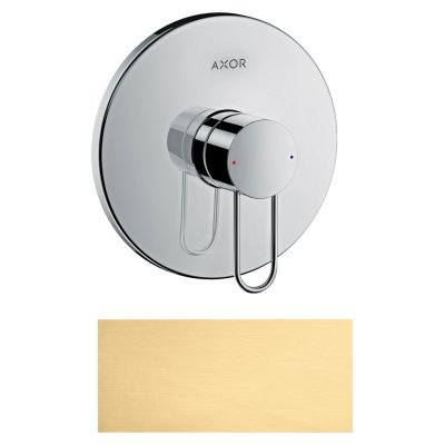 Смеситель для душа Axor Uno, однорычажный, скрытого монтажа, с рукояткой-петлей, 38626250, шлифованное золото