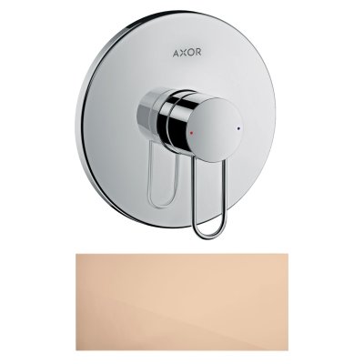 Смеситель для душа Axor Uno, однорычажный, скрытого монтажа, с рукояткой-петлей, 38626300, полированное красное золото 