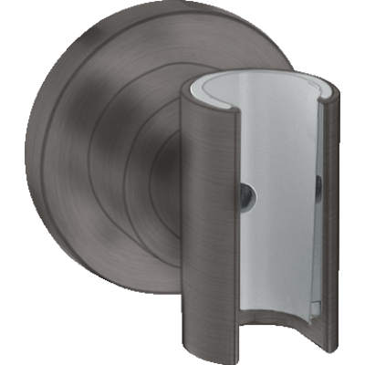 Держатель ручного душа Axor Citterio, круглый, 39525340, шлифованный черный хром 