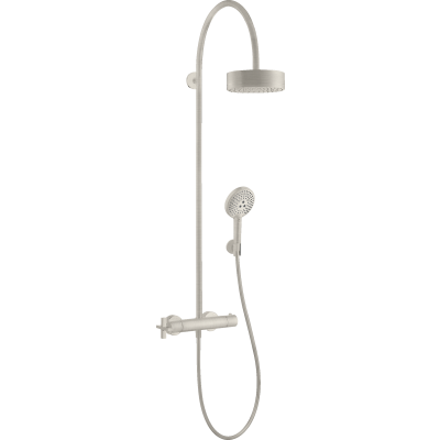 Душевая система Showerpipe Axor Citterio, с термостатом и верхним душем 180 1jet, 39670800, сталь