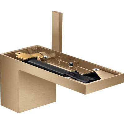 Смеситель для раковины Axor MyEdition, 70, без панели, однорычажный, со сливным клапаном Push-Open, 47012140, шлифованная бронза