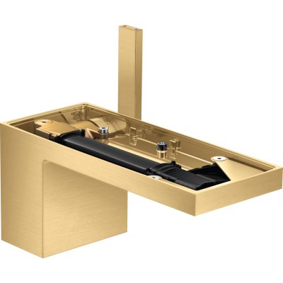 Смеситель для раковины Axor MyEdition, 70, без панели, однорычажный, со сливным клапаном Push-Open, 47012250, шлифованное золото