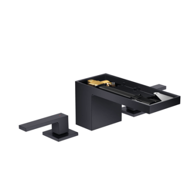 Смеситель для раковины AXOR MyEdition на 3 отверстия 70 со сливным клапаном Push-Open с алмазной огранкой  47052350