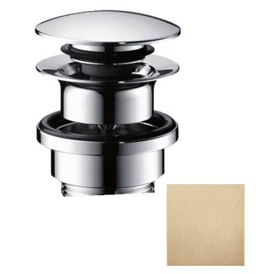 Сливной набор Push-Open, для раковины и биде Axor, 51300140, шлифованная бронза