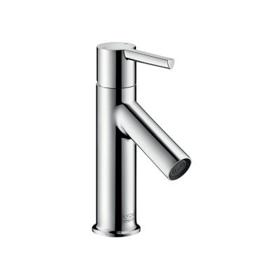 Смеситель для маленькой раковины AXOR Starck с высотой излива 80 мм со сливным гарнитуром хром  10102000