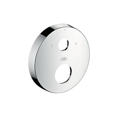 Розетка удлинителя AXOR круглая два отверстия 0 1 2 хром  14962000