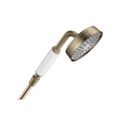 Ручной душ AXOR Montreux с белой рукояткой 1/2  шлифованный никель  16320820