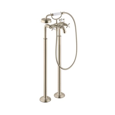 Смеситель для ванны AXOR Montreux с двумя рукоятками напольный 1/2  шлифованный никель  16547820