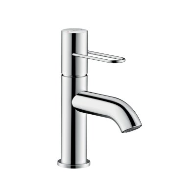 Смеситель AXOR Uno для раковины с высотой излива 70 мм с рукояткой петлей с незапираемым сливным набором шлифованный никель  38021000