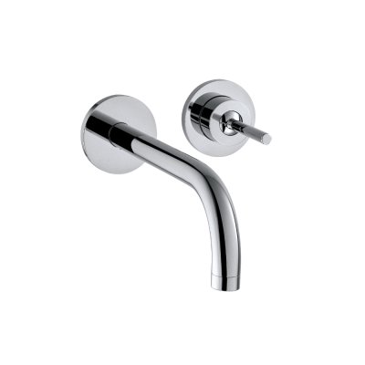 Смеситель AXOR Citterio для раковины с розетками и изливом 165 мм с незапираемым сливным набором настенный монтаж и для скрытого монтажа хром  38113000