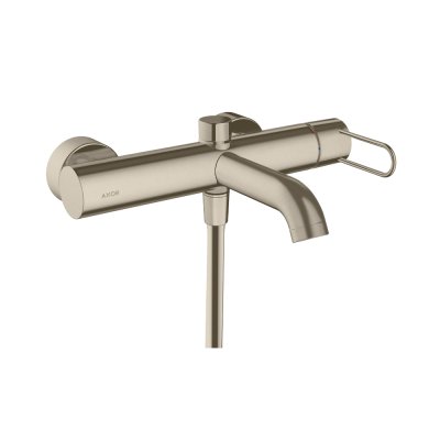 Смеситель для ванны AXOR Uno с рукояткой петлей внешнего монтажа шлифованный никель  38421820