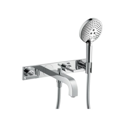 Смеситель для ванны AXOR Citterio на 3 отверстия с рычаговыми рукоятками и панелью 1/2  хром  39442000