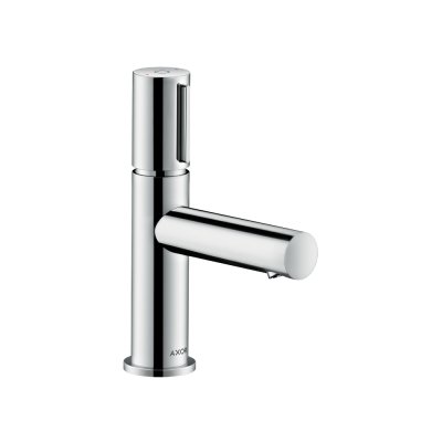 Смеситель AXOR Uno для раковины с высотой излива 80 мм Select с незапираемым сливным набором шлифованный никель  45015000