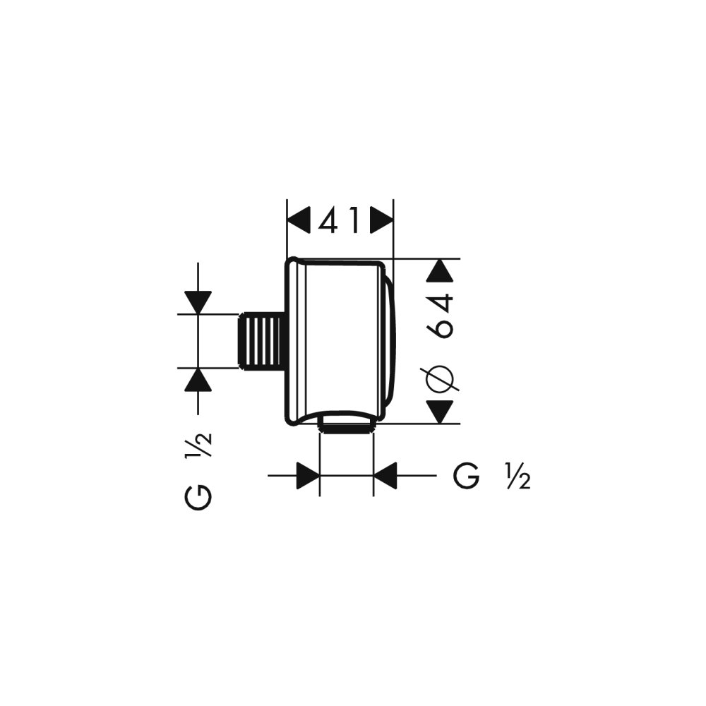 AXOR Starck Fixfit шланговое подсоединение 1/2  хром  16884820