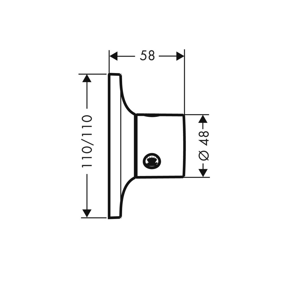 Запорный вентиль переключатель потоков AXOR Massaud Trio/Quattro для скрытого монтажа 3/4  хром  18730000