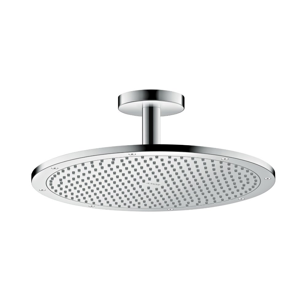 Верхний душ AXOR ShowerSolutions 350 1jet с потолочным подсоединением шлифованный никель  26035820