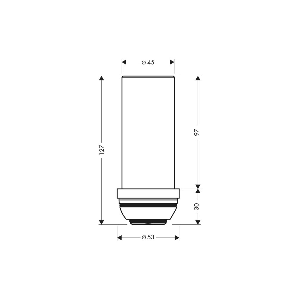 Удлинение потолочного подсоединения AXOR ShowerSolutions 230 мм хром  97686000